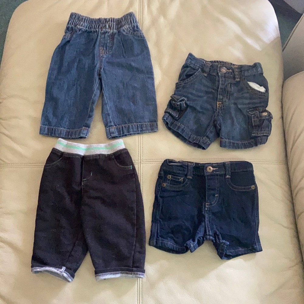 Baby jean pants & shorts 3-6 months